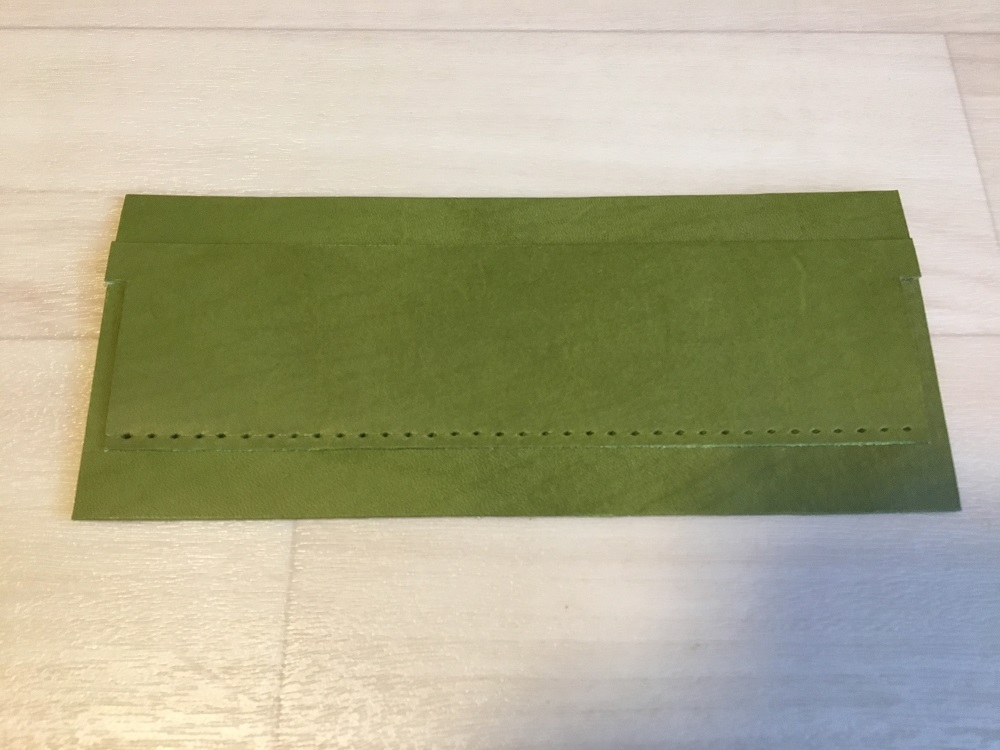 緑本ヌメ革の長財布8