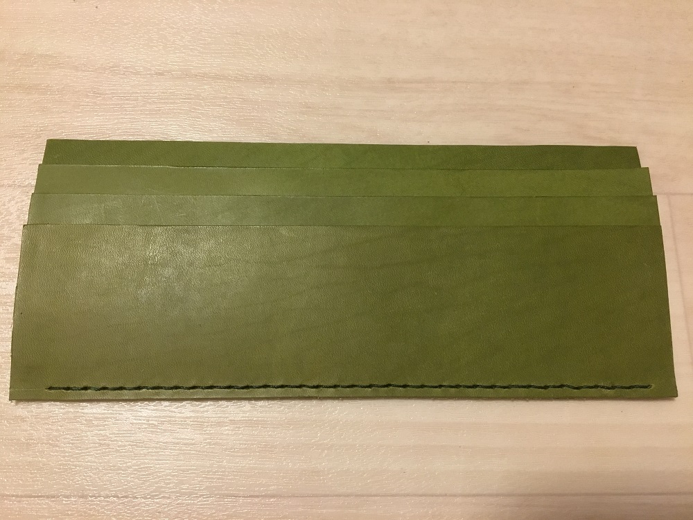 緑本ヌメ革の長財布22