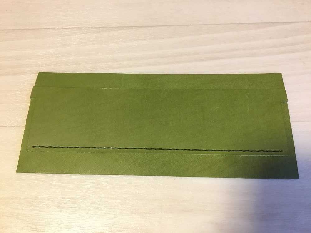 緑本ヌメ革の長財布9